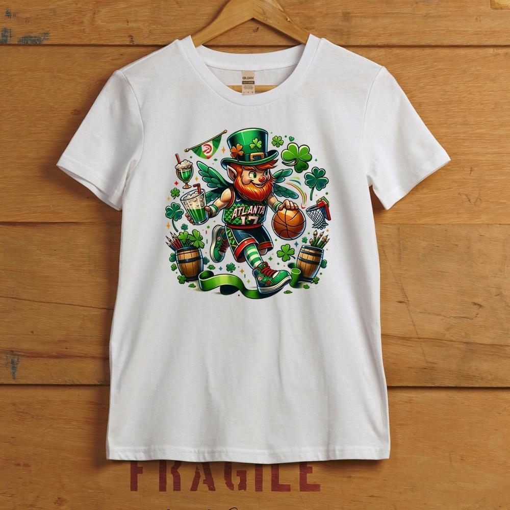 Atlanta Hawks - Nba - St. Patrick_S Day T-Shirt - Unisex White T-Shirt